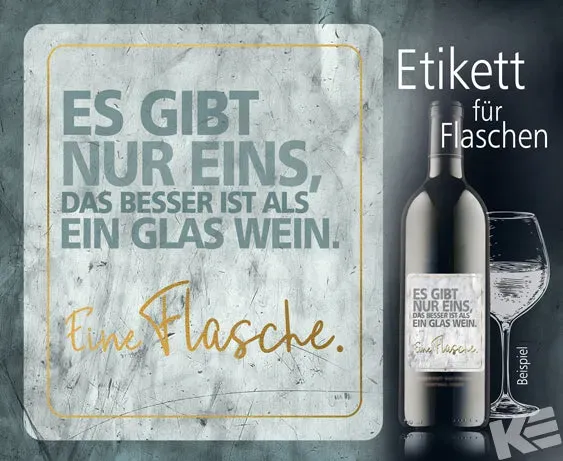 Kurt Eulzer 01-0810 flessticker spreuk beidseitig set