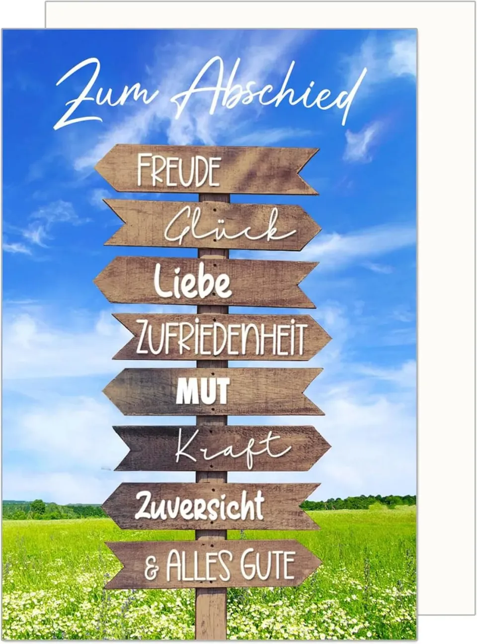 Edition Seidel Premium afscheidkaart AS126 wegwijzer wens