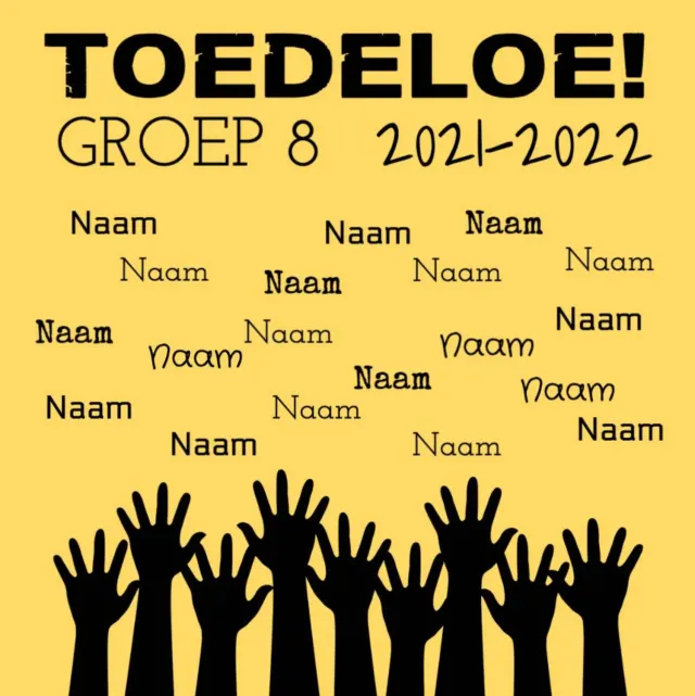 Gozi Groep 8 Toedeloe stoeptegel afscheid gepersonaliseerd
