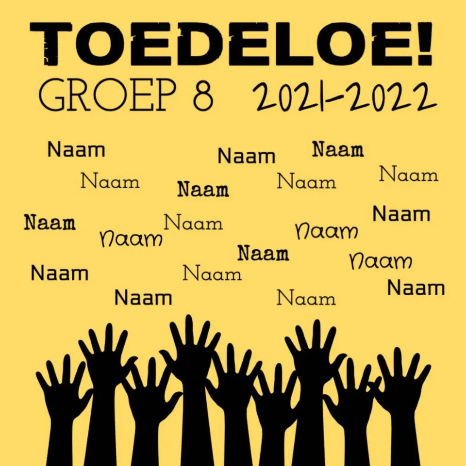 Gozi Groep 8 Toedeloe stoeptegel afscheid gepersonaliseerd