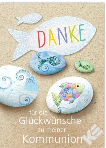 Kurt Eulzer 12-3645 bedankkaart vis 5 stuks