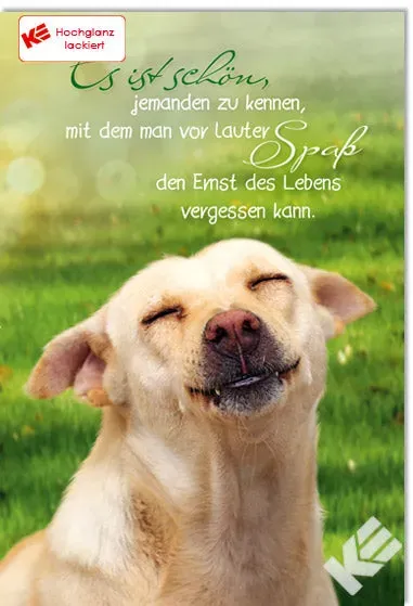 Kurt Eulzer Emotions 41-1241 wenskaart hond met spreuk