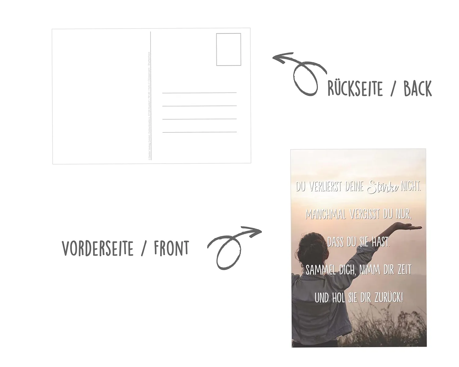 Edition Seidel Leben Momente postkaarten set 25 spreuk