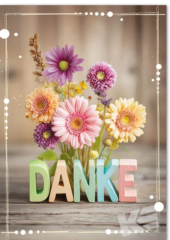 Kurt Eulzer 41-1251 bedankkaart bloemen A4