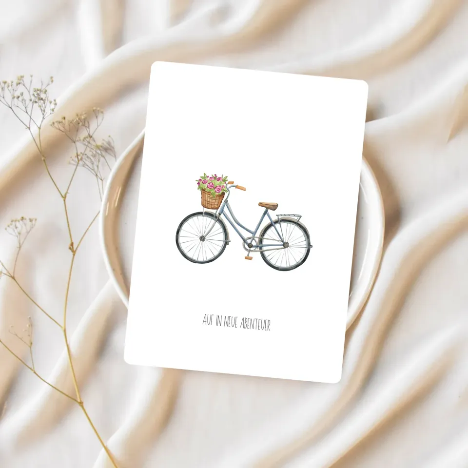 Lilly Braun Fahrrad 5107 postkaart fietsmotief