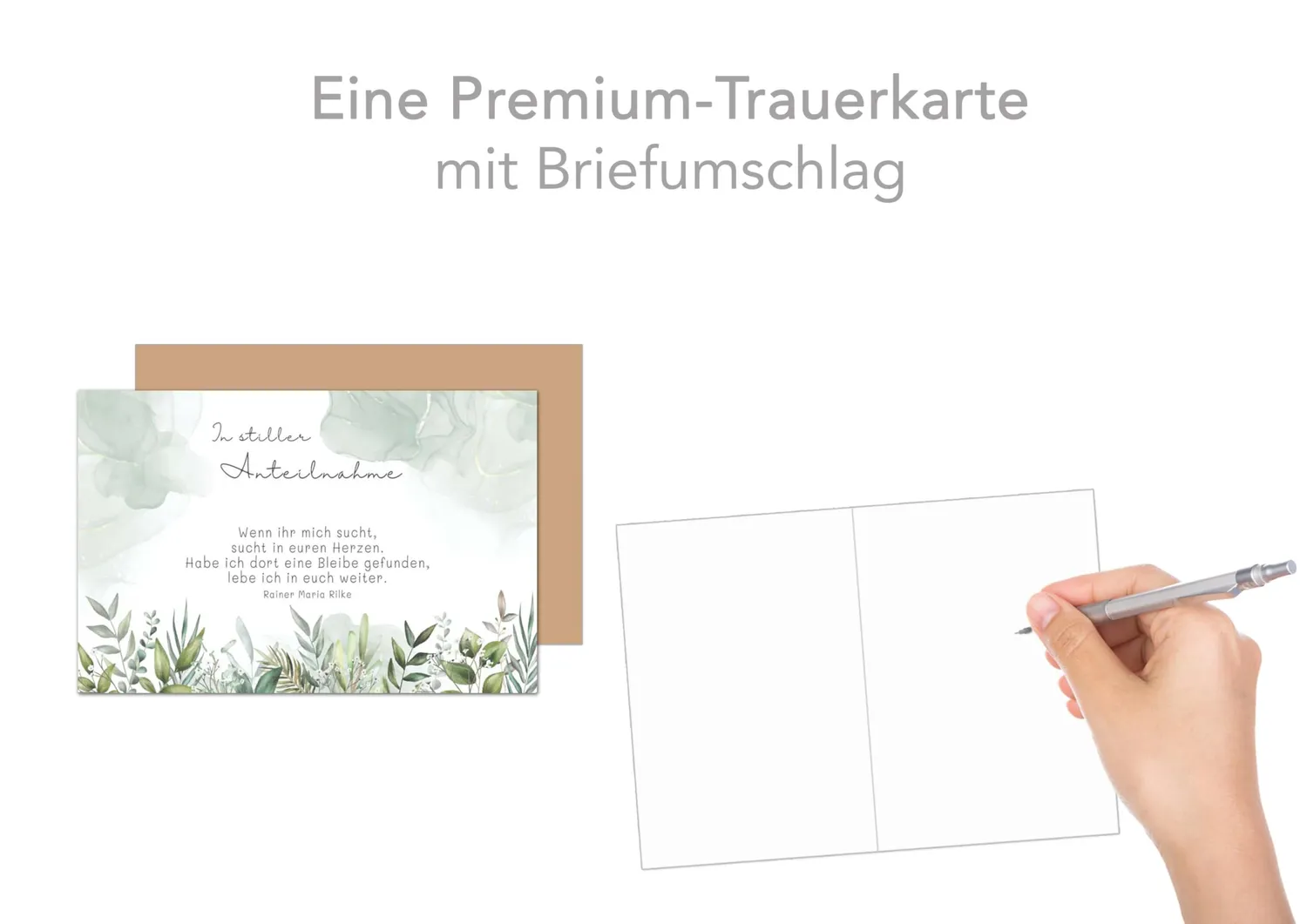 Edition Seidel T1153 rouwkaart met envelop bloemen