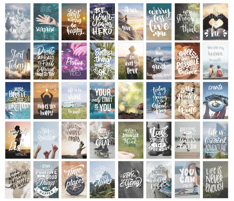 Edition Seidel Leben & Momente postkaarten set 40 spreuken
