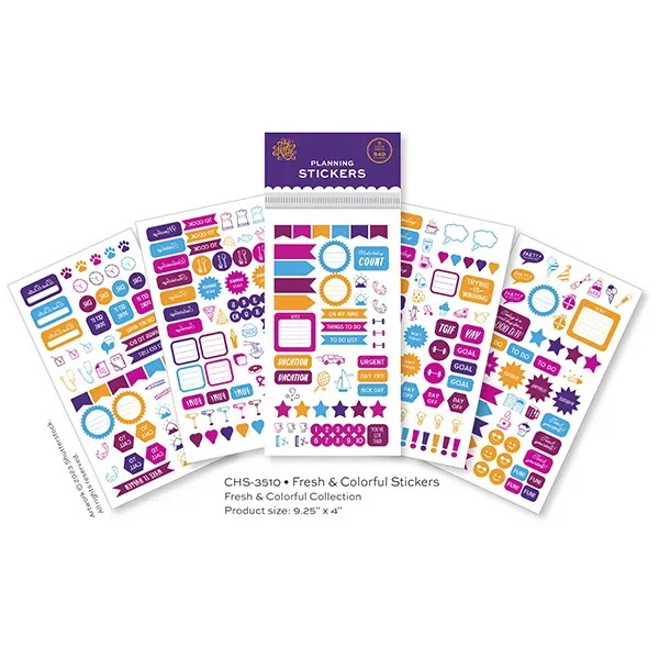 Sellers Publishing Fresh & Colorful plannerstickers 540 stuks