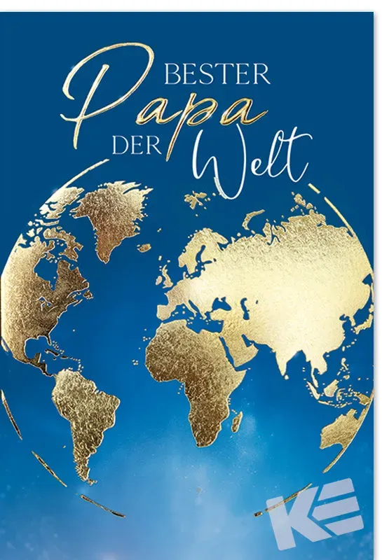 Kurt Eulzer 19-1024 wenskaart wereld wit préging