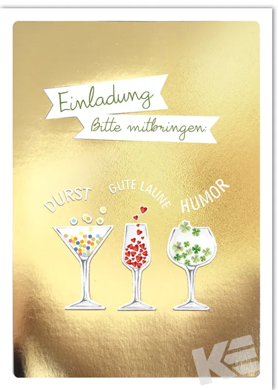 Kurt Eulzer 41-3494 uitnodiging cocktails 5 stuks