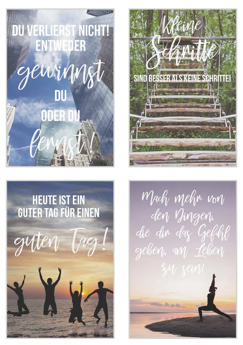 Edition Seidel Leben & Momente postkaarten set 25 spreuken