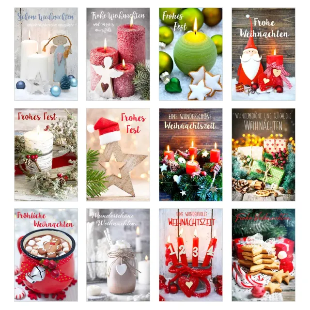 Edition Seidel 20391 premium kerstkaarten set 12 met envelop