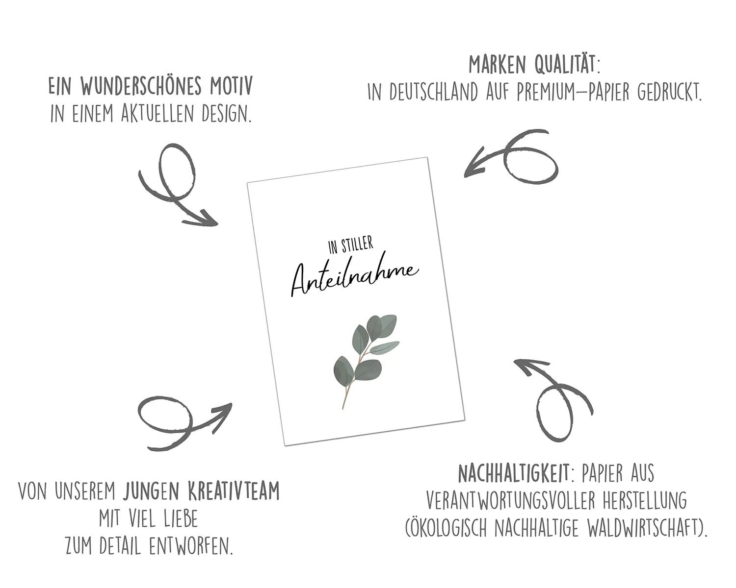 Edition Seidel T1092 rouwkaart tak met envelop condoleance