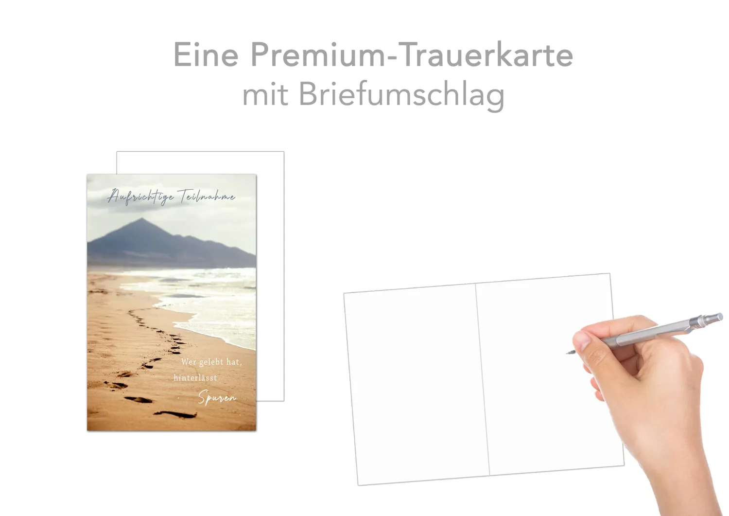 Edition Seidel T1142 rouwkaart met envelop strand