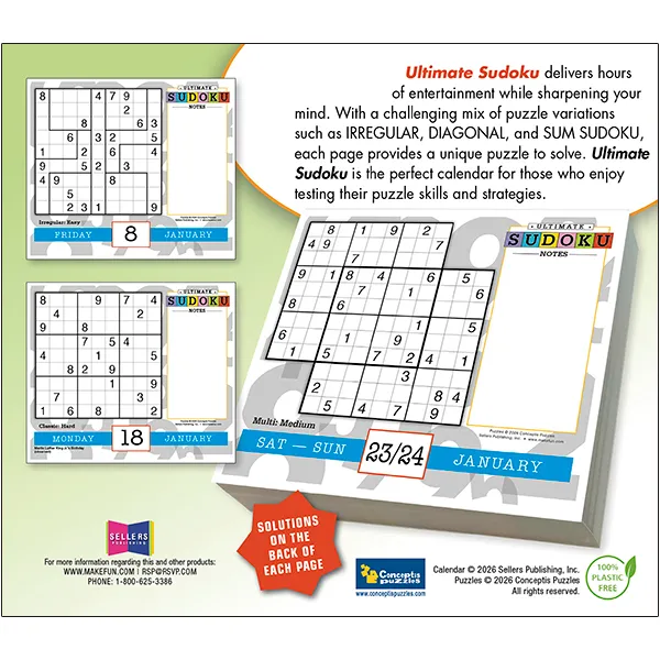 Sellers Publishing Ultimate Sudoku 2027 dagkalender puzzel