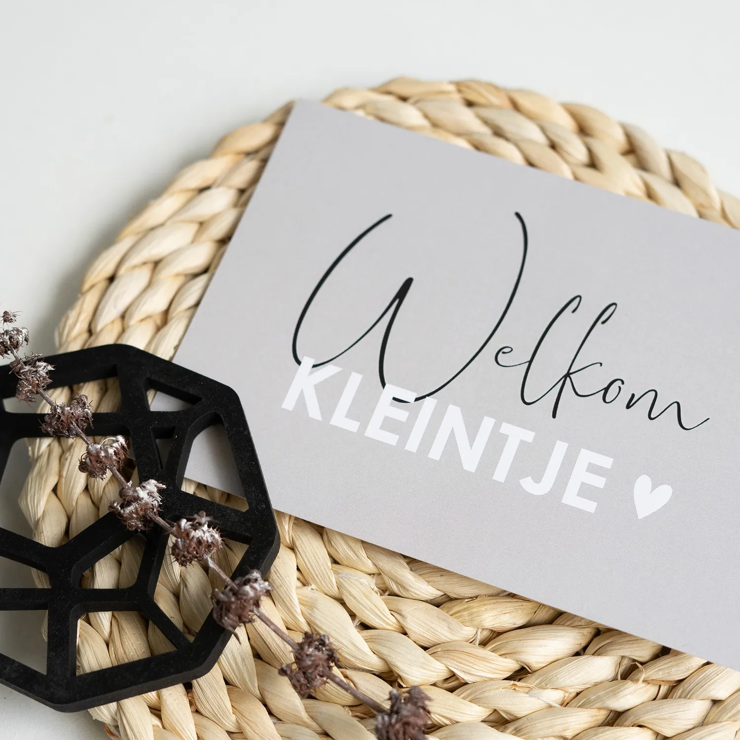 moodz design Welkom kleintje kaart A6 geboorte