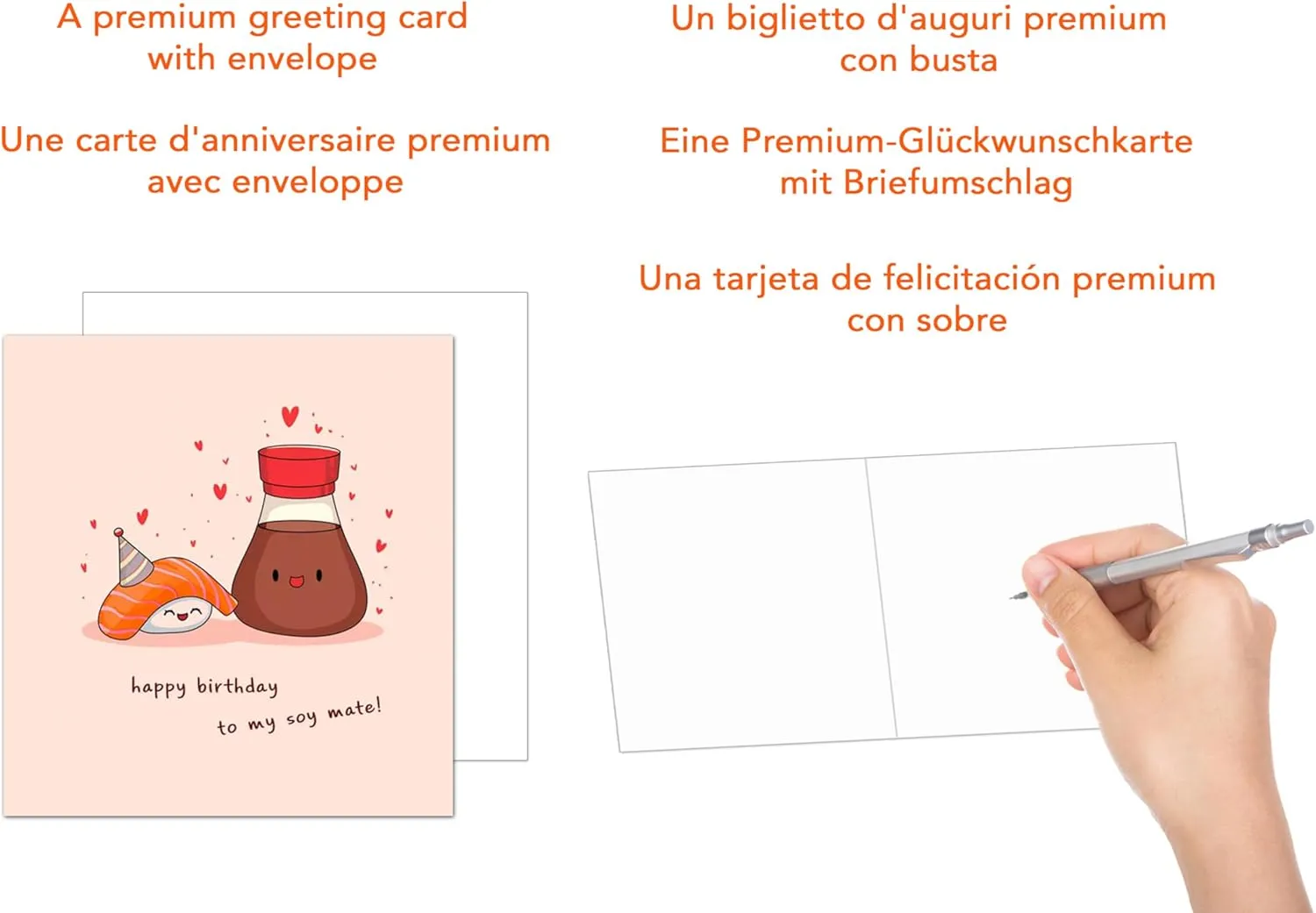 Edition Seidel Premium GQ369 soy mate verjaardagskaart sushi
