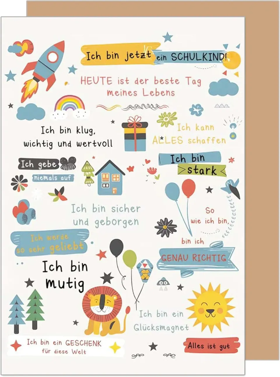 Edition Seidel ES153 SW025 kaart eerste schooldag envelop