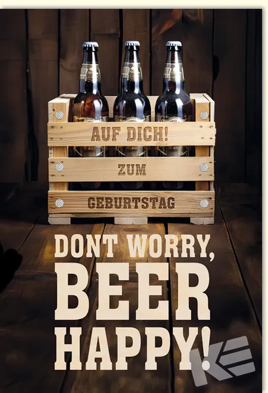 Kurt Eulzer 51-0026 verjaardagskaart bierkrat bier