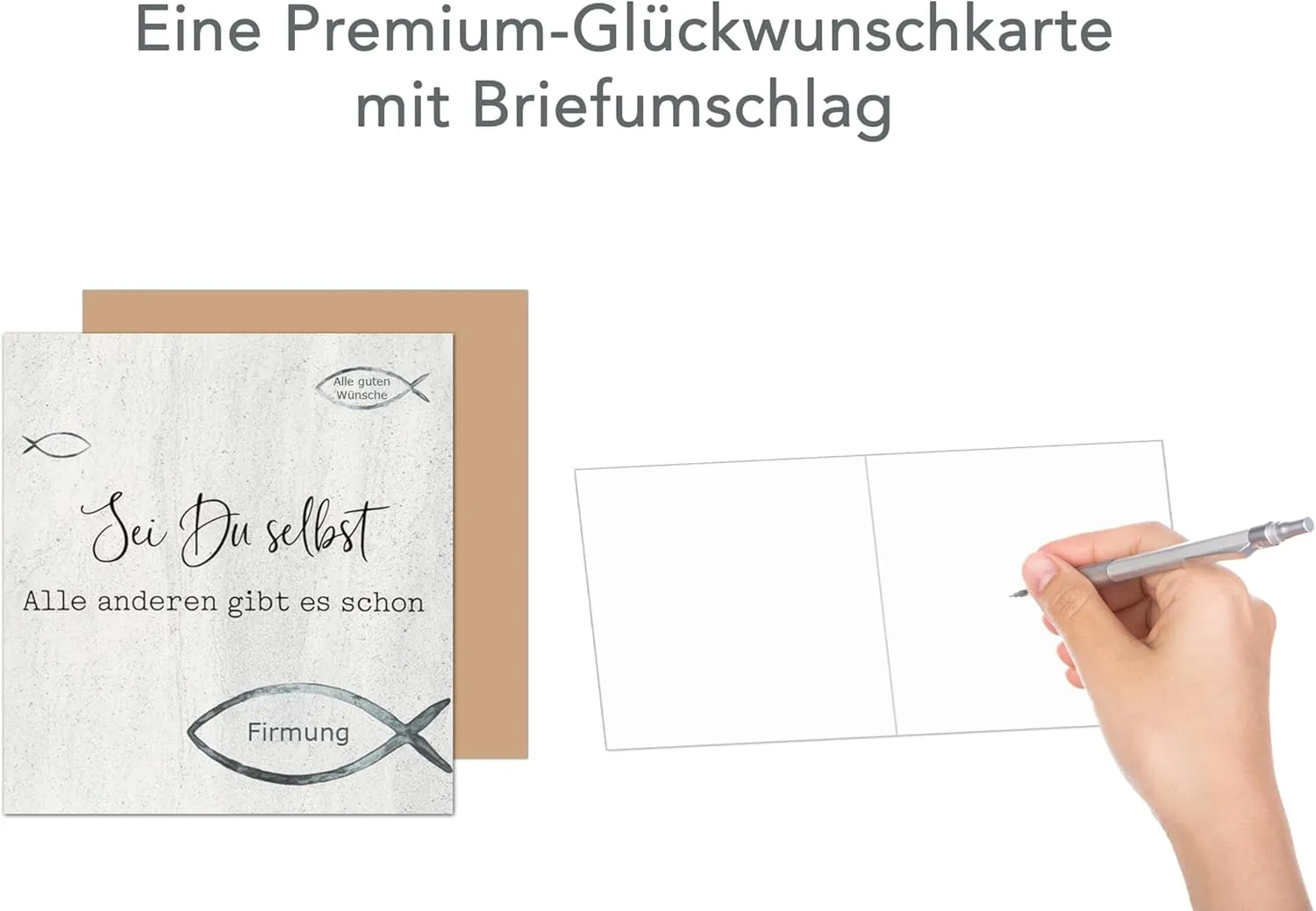 Edition Seidel Premium vormselkaart vis FIQ116 met envelop