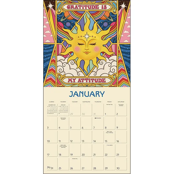 Sellers Publishing Dreamadelic 2027 wandkalender retro