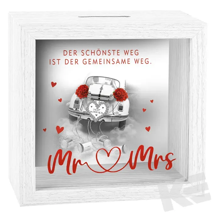 Kurt Eulzer 01-0320 spaarpot hout wit bruiloft 11x11
