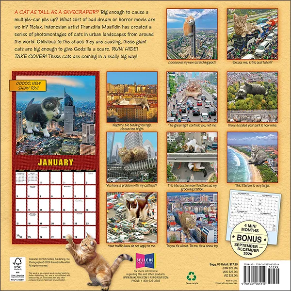 Sellers Publishing Catzilla 2027 wandkalender katten