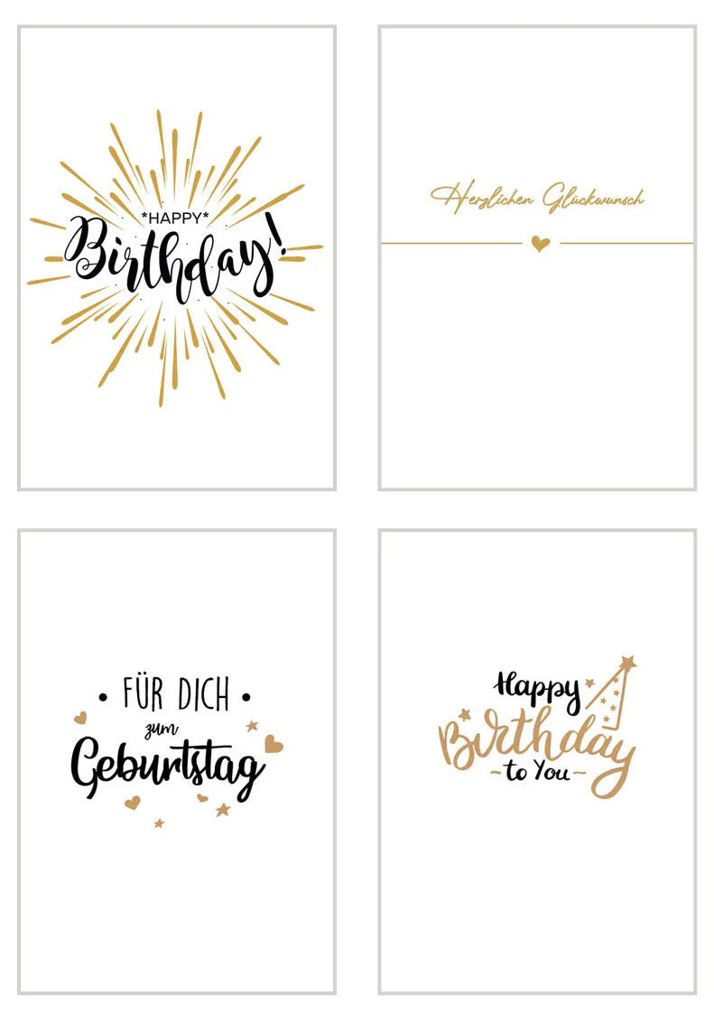 Edition Seidel 20808 verjaardagskaarten set van 20 met envelop