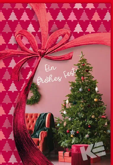 Kurt Eulzer 22-1032 kerstkaart boom met envelop