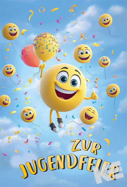 Kurt Eulzer 17-1184 jeugdwijdingkaart 3D smiley