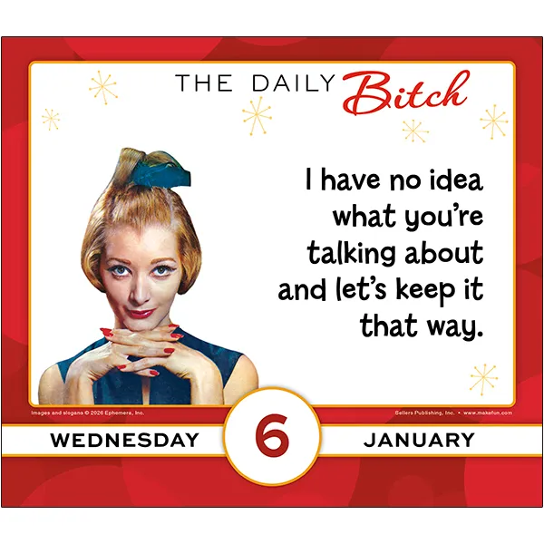 Sellers Publishing The Daily Bitch 2027 dagkalender brutaal