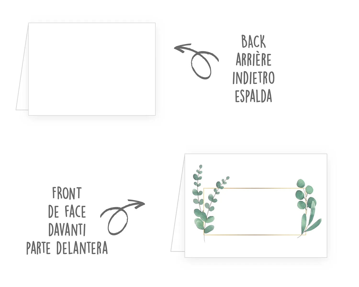 Edition Seidel Premium 21680 naamkaartjes eucalyptus 50 stuks
