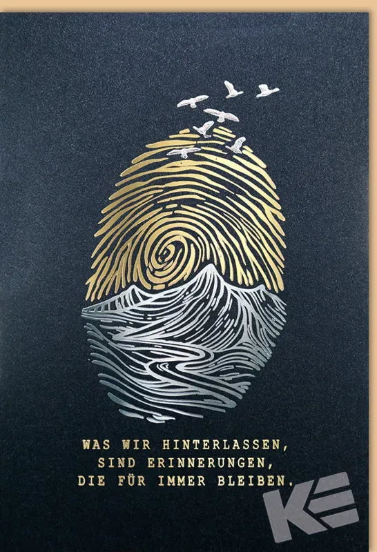 Kurt Eulzer 81-1128 troostkaart zwart goudfolie