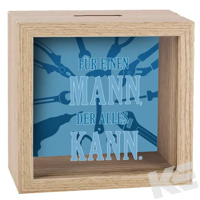 Kurt Eulzer 01-0307 spaarpot hout bruin 11x11 cm gereedschap