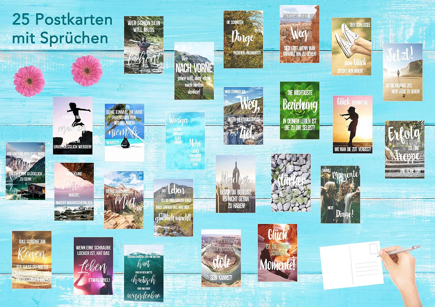Edition Seidel Leben & Momente postkaarten set spreuken
