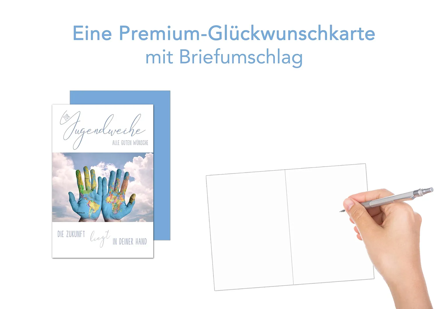 Edition Seidel Premium JW125 SW023 felicitatiekaart jeugdwijding envelop