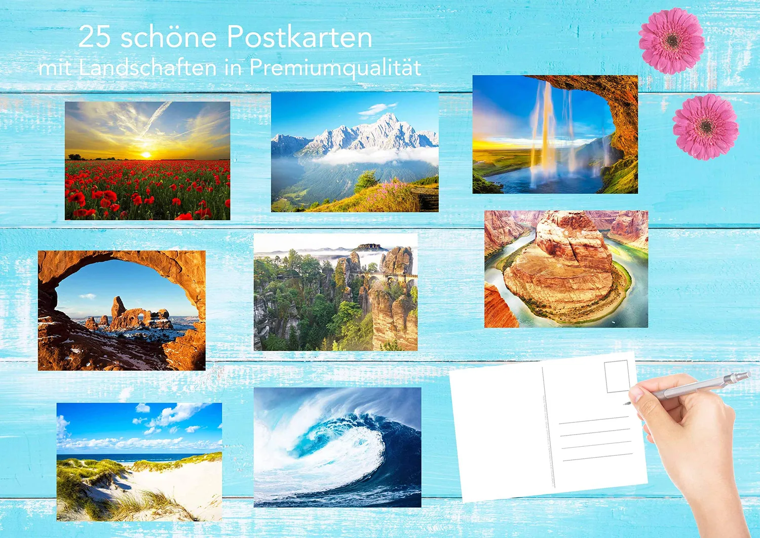 Edition Seidel Premium ansichtkaarten landschappen 50 stuks mat