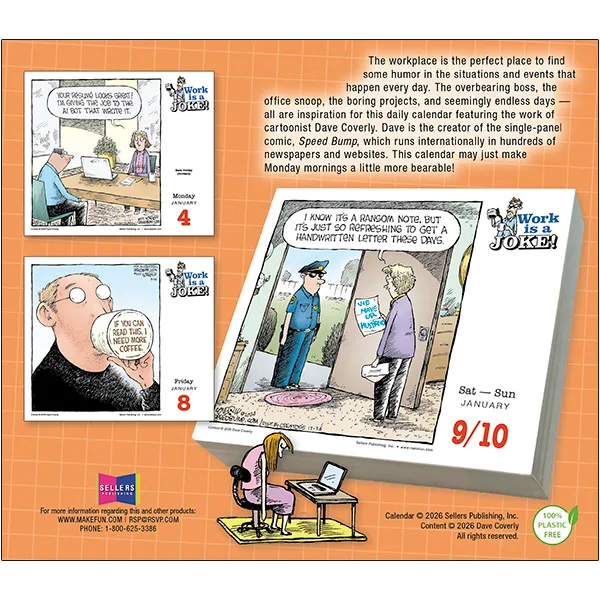 Sellers Publishing Work is a Joke 2027 dagkalender humor box