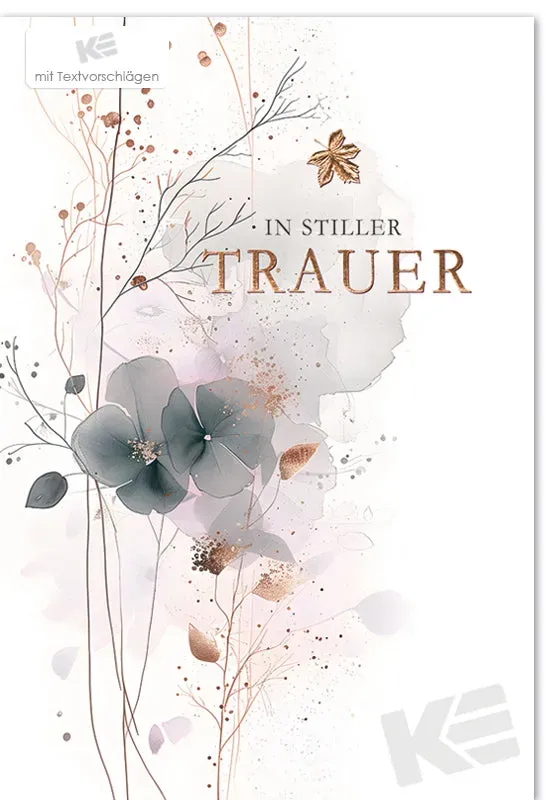Kurt Eulzer 81-1360 troostkaart bloemen met goudfolie