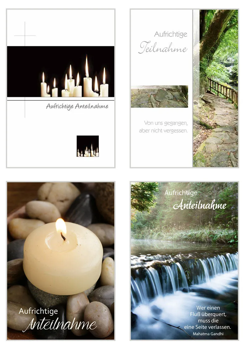 Edition Seidel rouwkaarten set 40 met envelop ingetogen