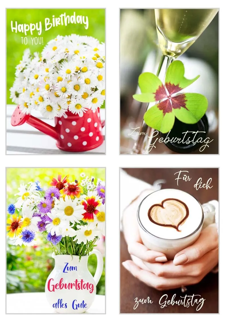 Edition Seidel 21236 verjaardagskaarten set 20 met spreuk