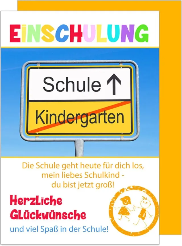 Edition Seidel ES115 inschulingskaart met envelop schoolstart