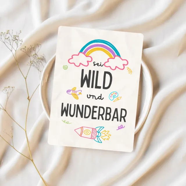 Lilly Braun Wild 5068 postkaart stoere illustratie
