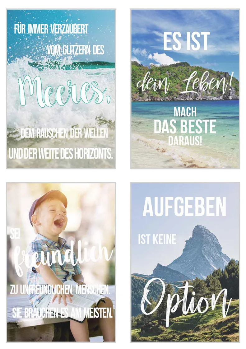 Edition Seidel Leben & Momente postkaarten set 25 spreuken (20245)