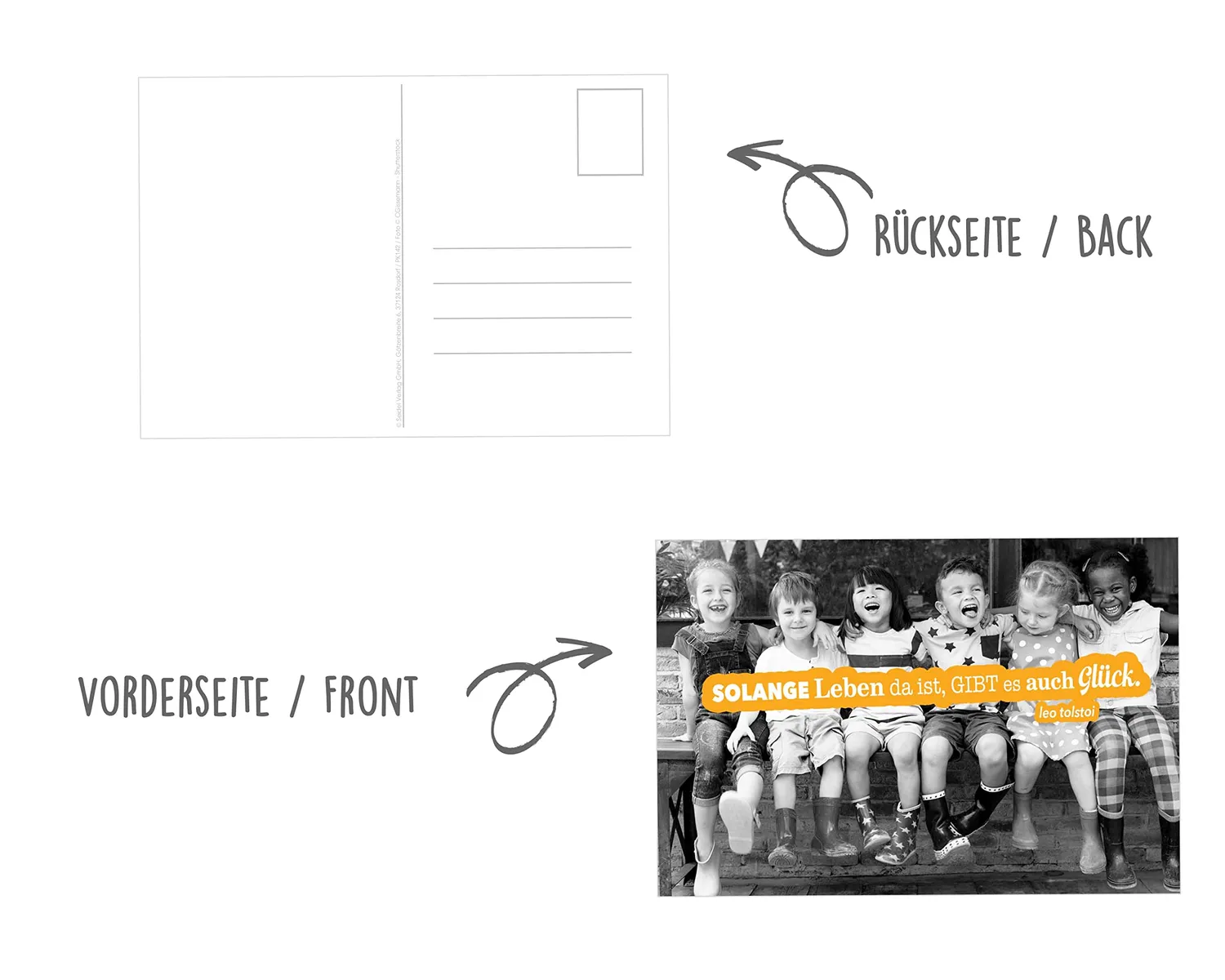 Edition Seidel spreuken postkaarten 23005 set 25 stuks kinderen