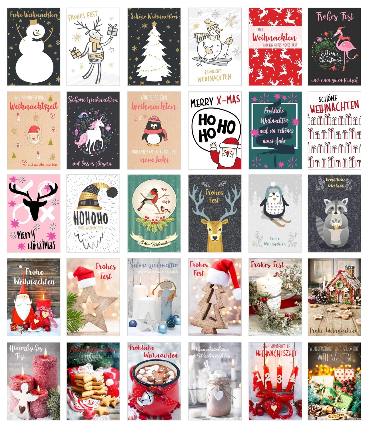 Edition Seidel Set 2 kerst ansichtkaarten 60 stuks mat
