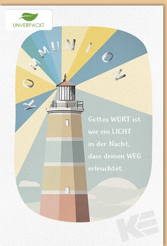 Kurt Eulzer 12-1088 communiekaart vuurtoren reliëf enkel