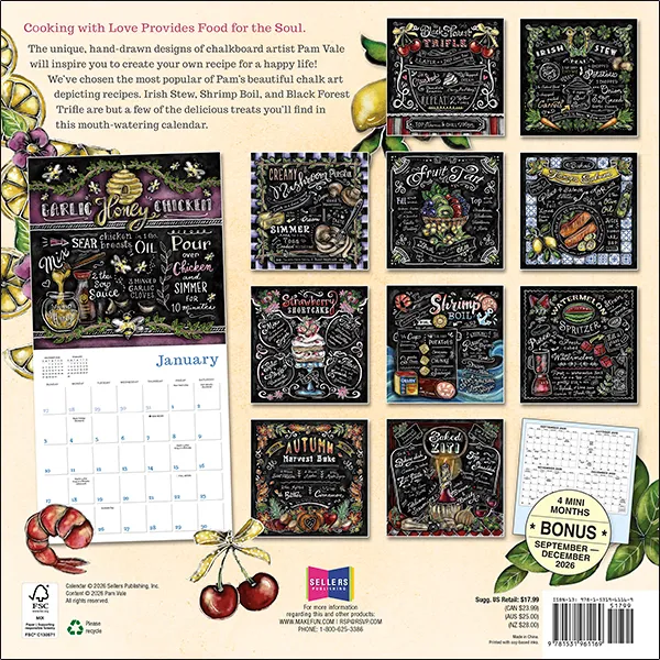 Sellers Publishing Cooking With Love 2027 wandkalender krijt