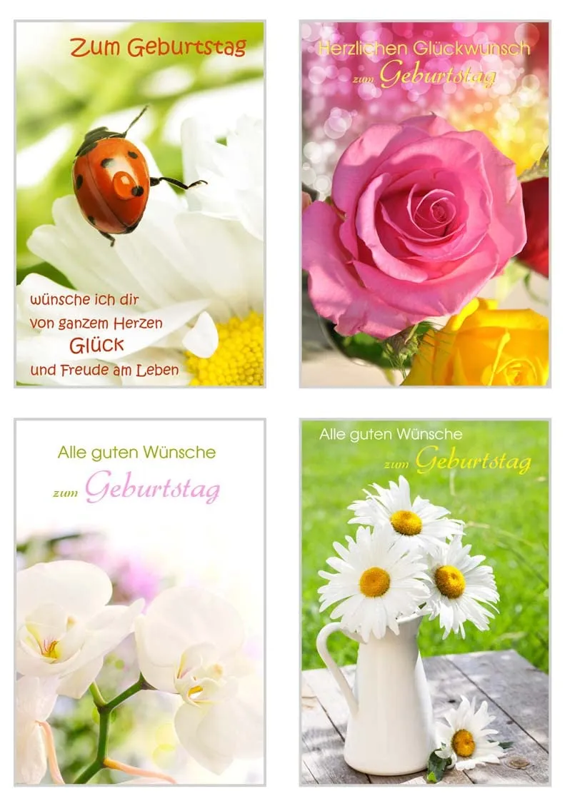 Edition Seidel 21236 verjaardagskaarten set 20 met spreuk