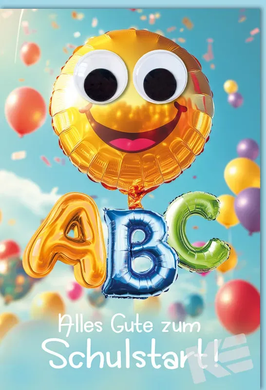 Kurt Eulzer 60-6124 schoolkaart smiley ballon 3D